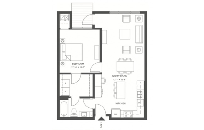 1 bed, 1 bath, 784 sqft, $1,695, Unit 216