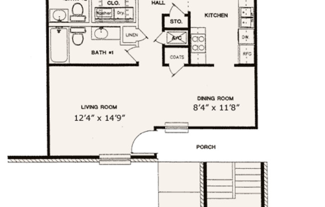 2 beds, 1.5 baths, 925 sqft, $970, Unit 1815