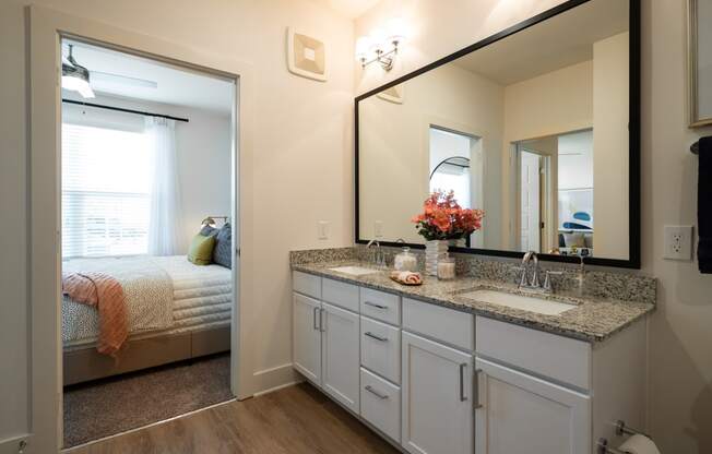 large vanity at The Quincy Apartments, Acworth