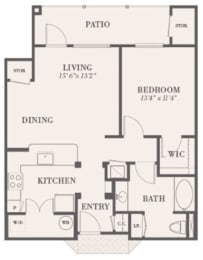1 bed, 1 bath, 779 sqft, $1,287