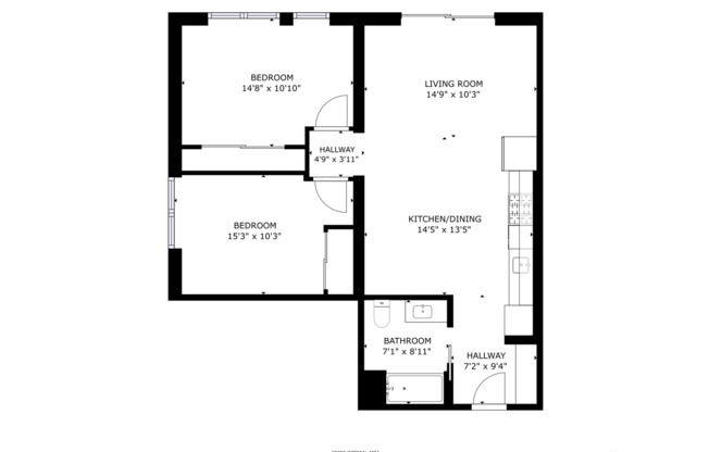 2 beds, 1 bath, 850 sqft, $2,745, Unit 211