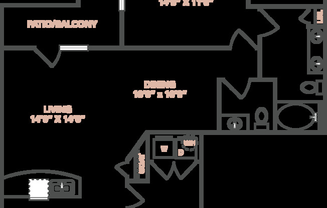 1 bed, 1.5 baths, 1,116 sqft, $1,799