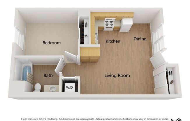 1 bed, 1 bath, 652 sqft, $2,615