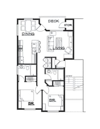  Floor Plan Two Bedroom