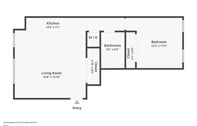 1 bed, 1 bath, $1,445, Unit 103