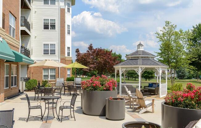 Large Resort-Style Furnished Outdoor Patio With Comfortable Amenities, Lavish Landscaping And Open Fields