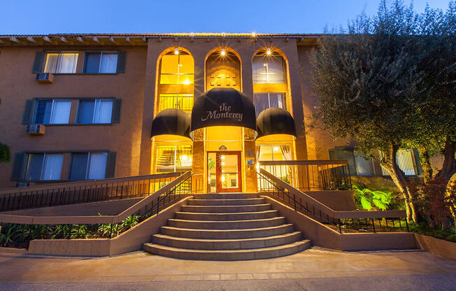 Property Exterior In Night at The Monterey, California