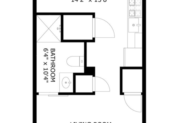 Studio, 1 bath, 400 sqft, $1,449, Unit 203
