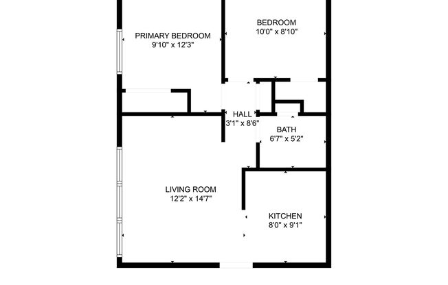 2 beds, 1 bath, 564 sqft, $895, Unit 0016