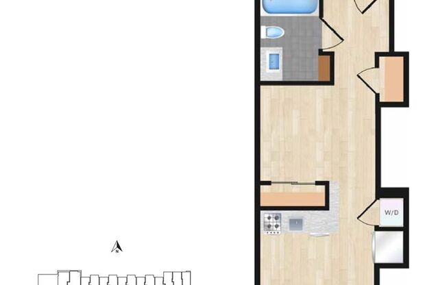 1 bed, 1 bath, $2,800, Unit 214