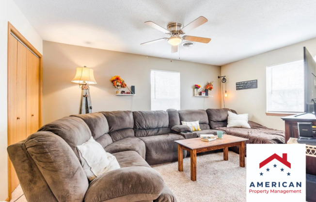 Close to Fort Riley Blvd + Open Kitchen + Pet-Friendly + Washer & Dryer Included! Available August 5th!
