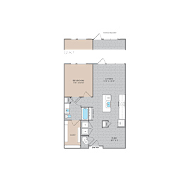 1 bed, 1 bath, 868 sqft, $1,651