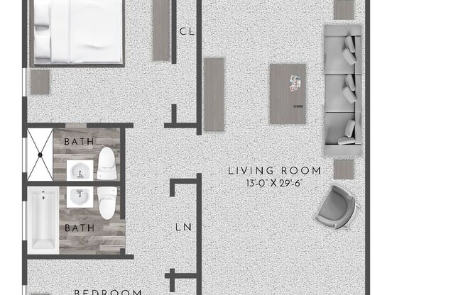 2 beds, 2 baths, 1,021 sqft, $4,100