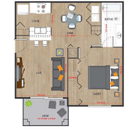 1 bed, 1 bath, 780 sqft, $2,150