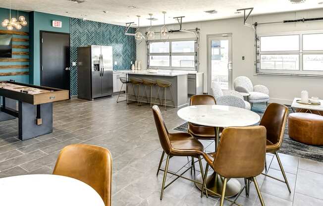 Luxury community room at Edge 204 in Omaha, NE