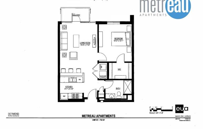 1 bed, 1 bath, 759 sqft, $1,520, Unit 503