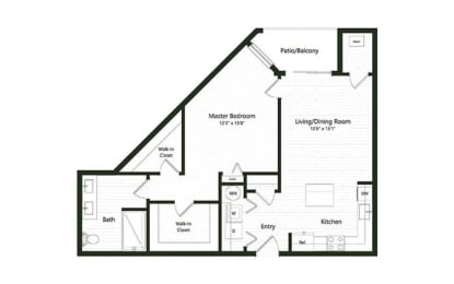 1 bed, 1 bath, 911 sqft, $1,957