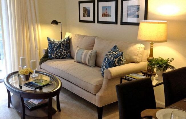 Sofa in Living Room at 55+ FountainGlen Pasadena, Pasadena, CA, 91101