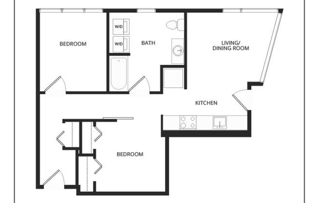 2 beds, 1 bath, 760 sqft, $2,650, Unit 207