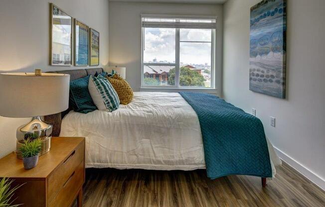side view of the bedroom at Brixton South Shore, Austin, TX