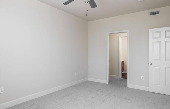 a double door in a room