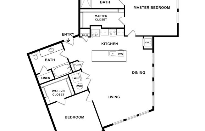 2 beds, 2 baths, 1,247 sqft, $3,615, Unit C-255
