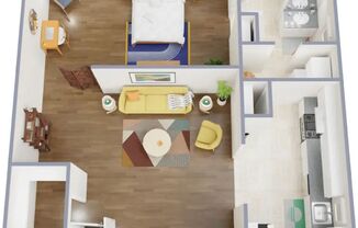 Studio, 1 bath, 500 sqft, $1,249, Unit 1515-04