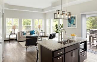 Kitchen into Living Room
