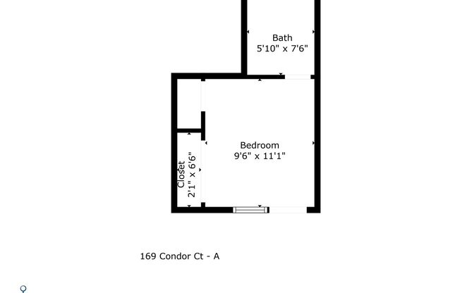 Studio, 1 bath, 179 sqft, $695, Unit 169-A Condor