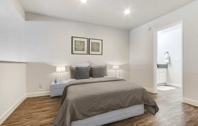 Bedroom with Hardwood Style Flooring in Westwood Village, ca