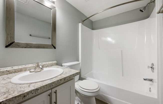 a bathroom with a sink and a toilet and a mirror