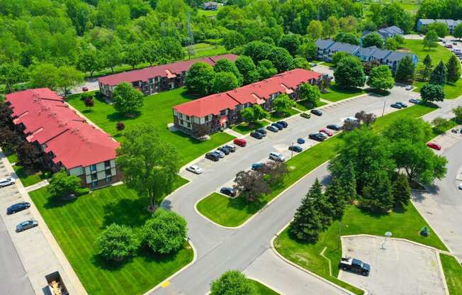 Aerial View of Apartments at Apple Ridge Apartments, Walker