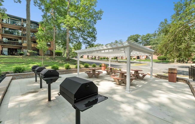 Outdoor Patio Area with Grills