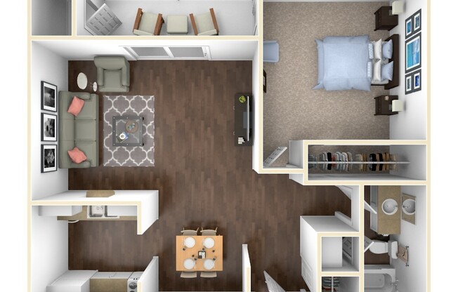 1 bed, 1 bath, 641 sqft, $800, Unit *421