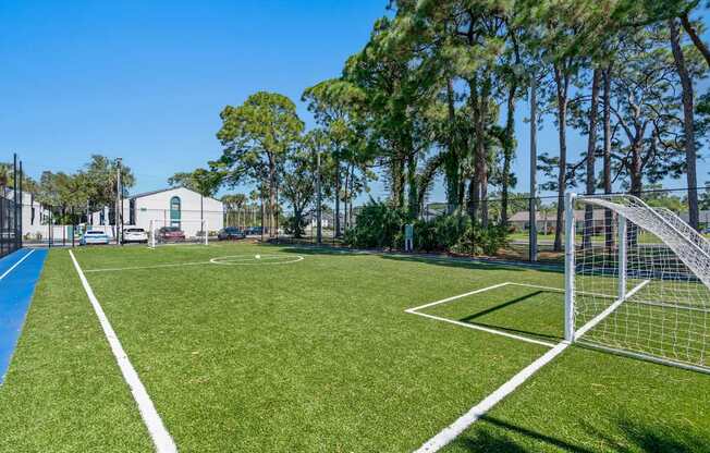 Community soccer field at Oasis at Bayside in Largo, FL.