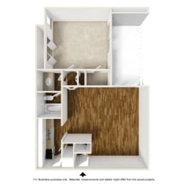 1 bed, 1 bath, 692 sqft, $885