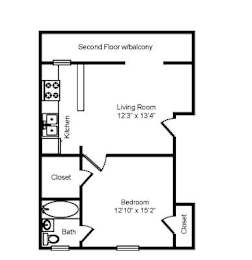 1 bed, 1 bath, 650 sqft, $851