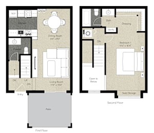 1 bed, 1.5 baths, 911 sqft, $2,875
