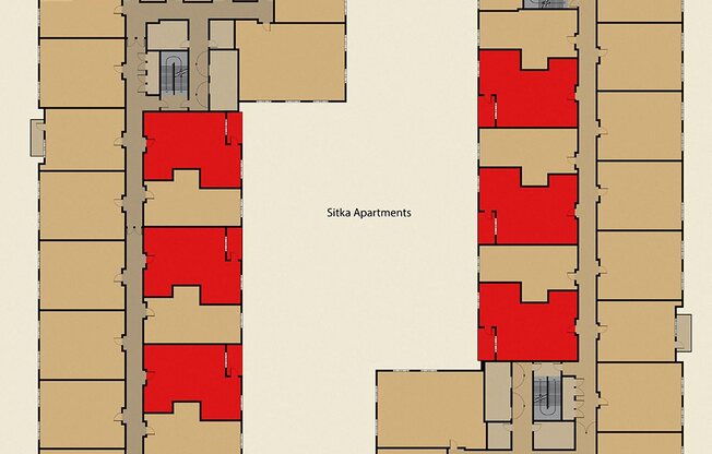 1C Unit Location - 3rd and 4th Floor