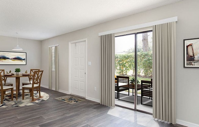 Spacious dining room inside your apartment home at The Reserves of Melbourne in Melbourne, FL