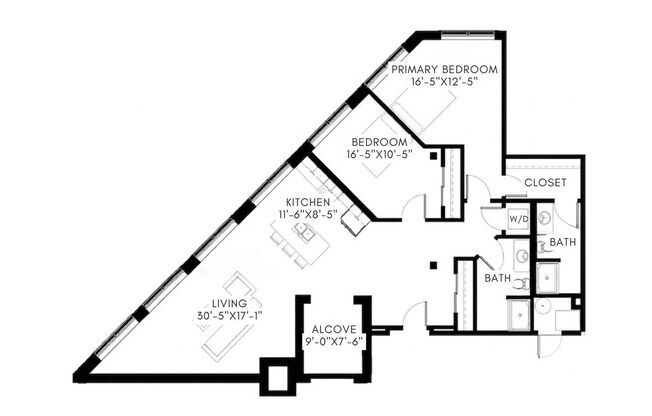 2 beds, 2 baths, 1,450 sqft, $3,450, Unit 506