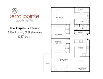 3 beds, 1.8 baths, 1,537 sqft, $2,002