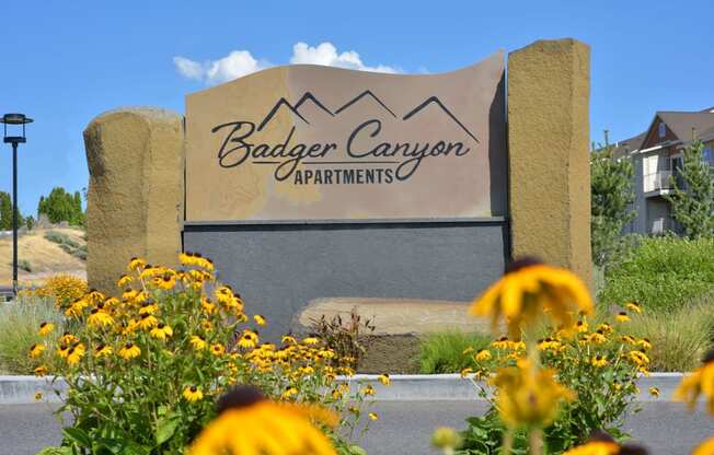 Elegant Entry Signage at Badger Canyon, Kennewick