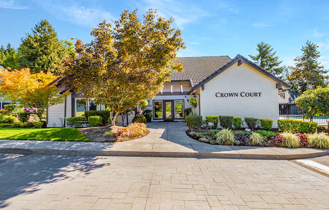 Crown Court clubhouse exterior entry