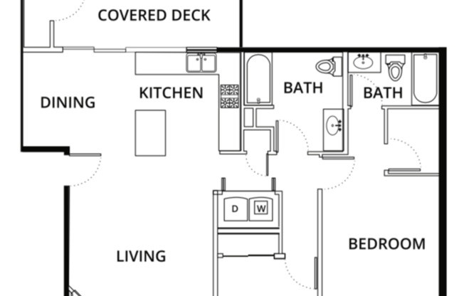 2 beds, 2 baths, 1,004 sqft, $2,050, Unit 7-203