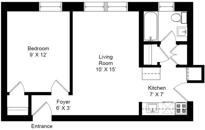 1 bed, 1 bath, 450 sqft, $1,785, Unit 520-L1