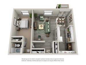 1 bed, 1 bath, 679 sqft, $1,661