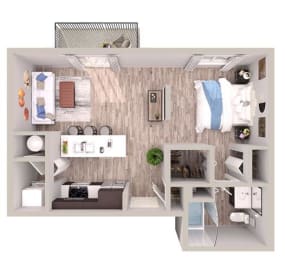 Studio, 1 bath, $2,033