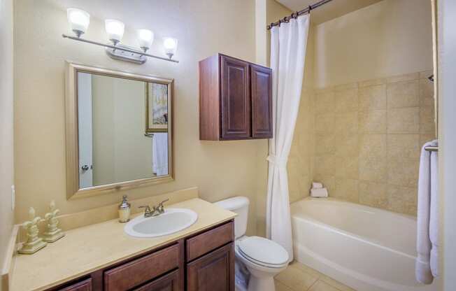 Monterra Las Colinas Apartments marble bathroom vanities