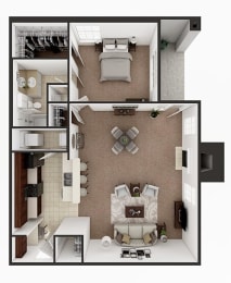1 bed, 1 bath, 865 sqft, $1,199